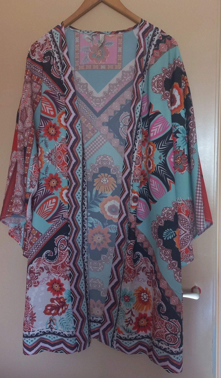 Opvallende vest/kimono Boho style mt 36/38, Maat 38/40 (M), Bonprix, Meerkleurig, Nieuw