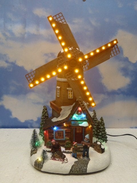 luville molen windmill kerstdorp kersthuisjes accessoire, Ophalen of Verzenden, Zo goed als nieuw