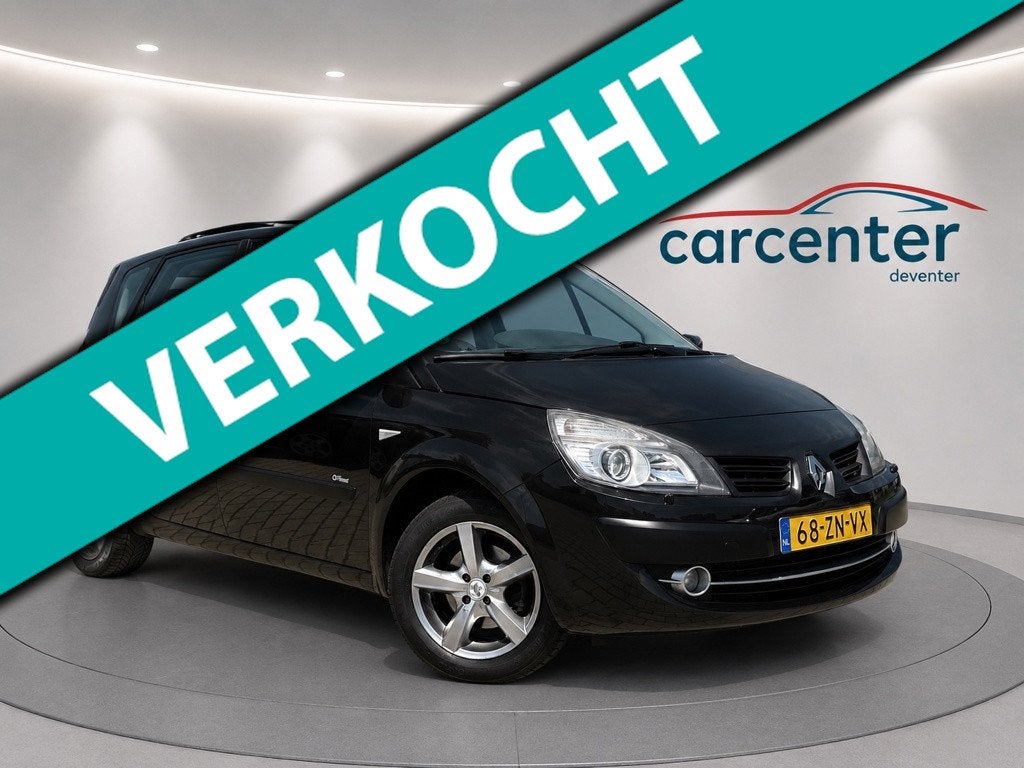 Renault Scénic 1.6-16V Tech Line Panorama Xenon Navi 1e eig, Auto's, Gebruikt, Leder en Stof, Zwart, Origineel Nederlands