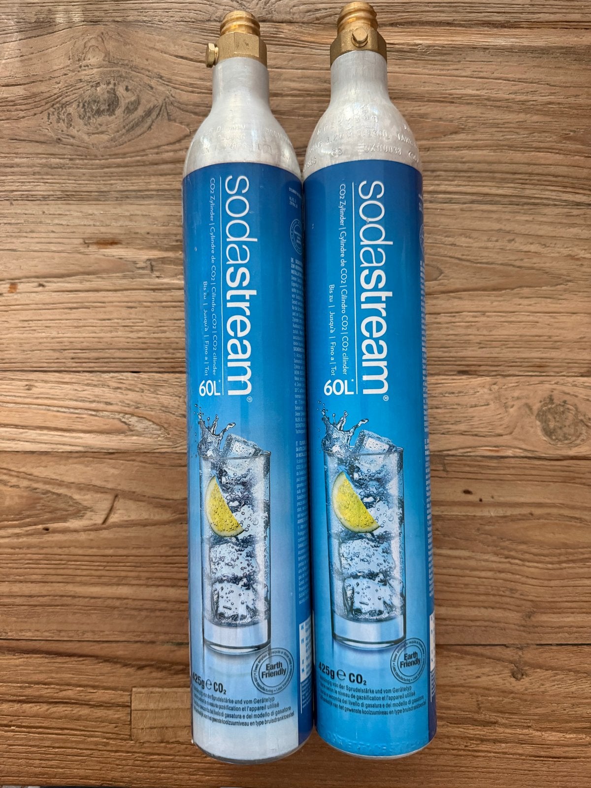 Lege Sodastream CO2 cilinders (2 stuks), Ophalen of Verzenden, Gebruikt