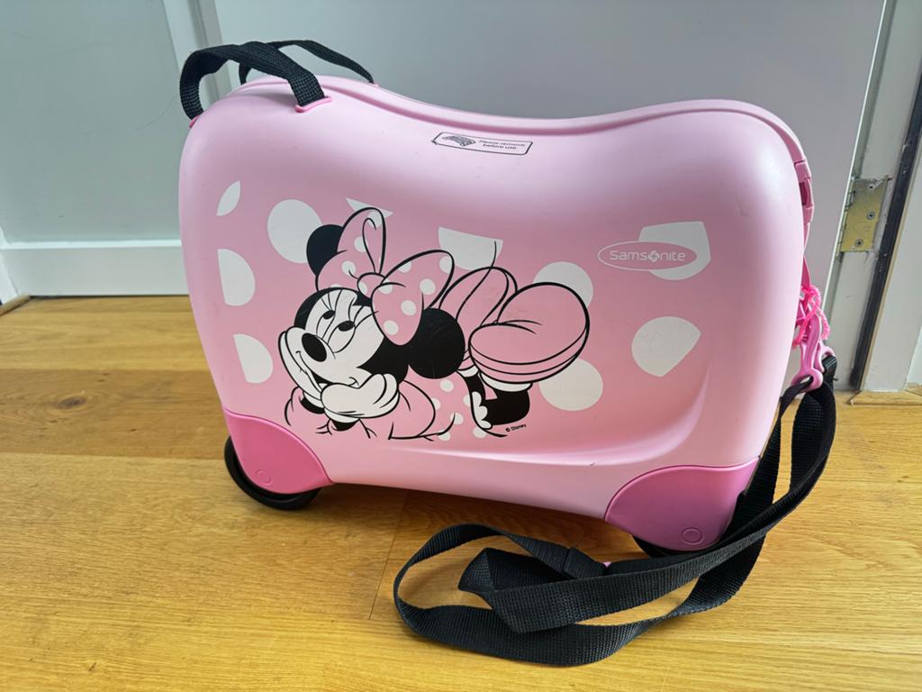 Samsonite Minnie Mouse kinderkoffer met wieltjes, Wieltjes, 40 tot 60 cm, Gebruikt, 20 tot 30 cm