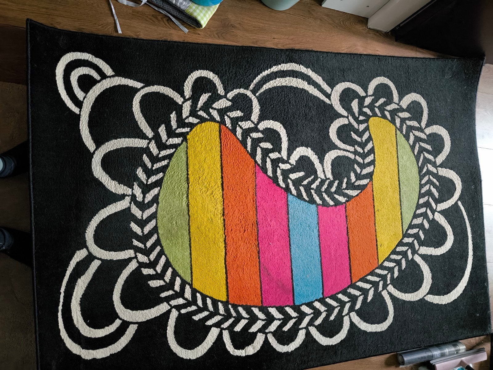 Skarum Vloerkleed ikea 133x195 cm, Ophalen, Gebruikt, 100 tot 150 cm, Geel