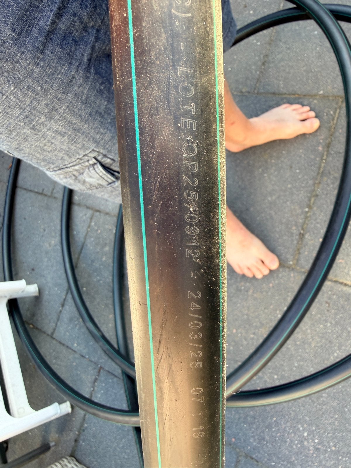 Tyleenslang 32mm PEHD - 7 meter over, Ophalen, Zo goed als nieuw, Overige typen