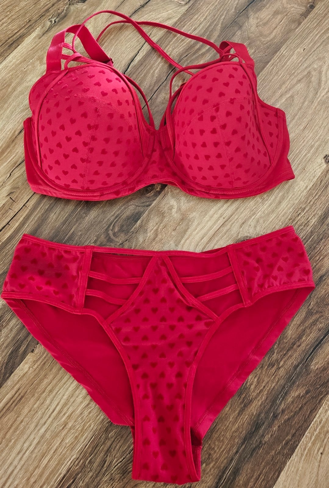 Marlies Dekkers set 80F/L als nieuw, Marlies Dekkers, Ophalen of Verzenden, Rood, Setje