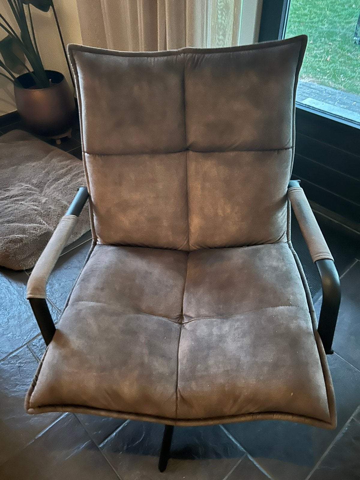 Leuke nette draaistoel velvet groen, Ophalen, Zo goed als nieuw, 75 tot 100 cm, 50 tot 75 cm