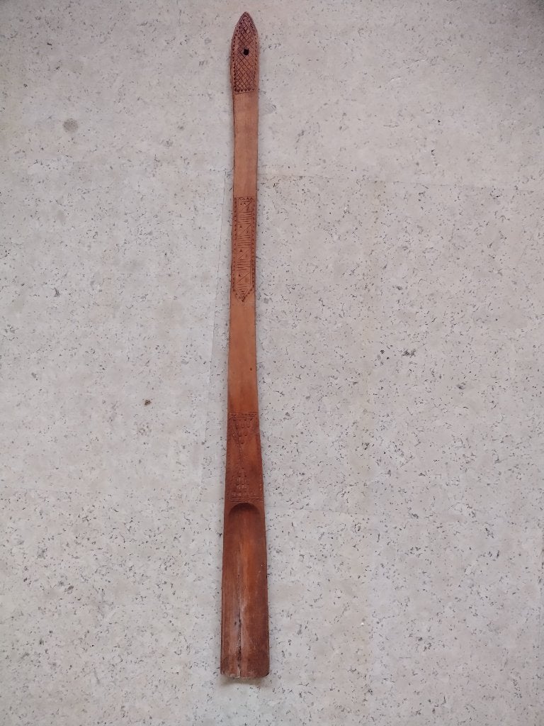 vintage houten schoenlepel, Ophalen of Verzenden, Gebruikt, Hout