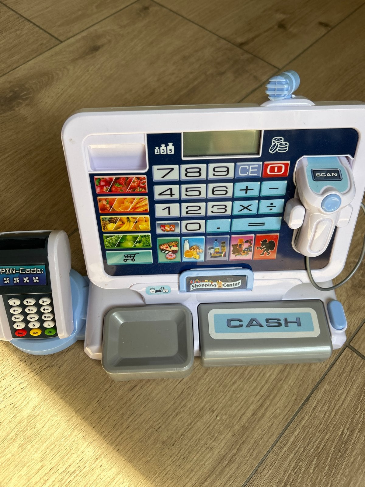 Speelgoed kassa met scanner en pinautomaat, Ophalen, Gebruikt, Jongen of Meisje