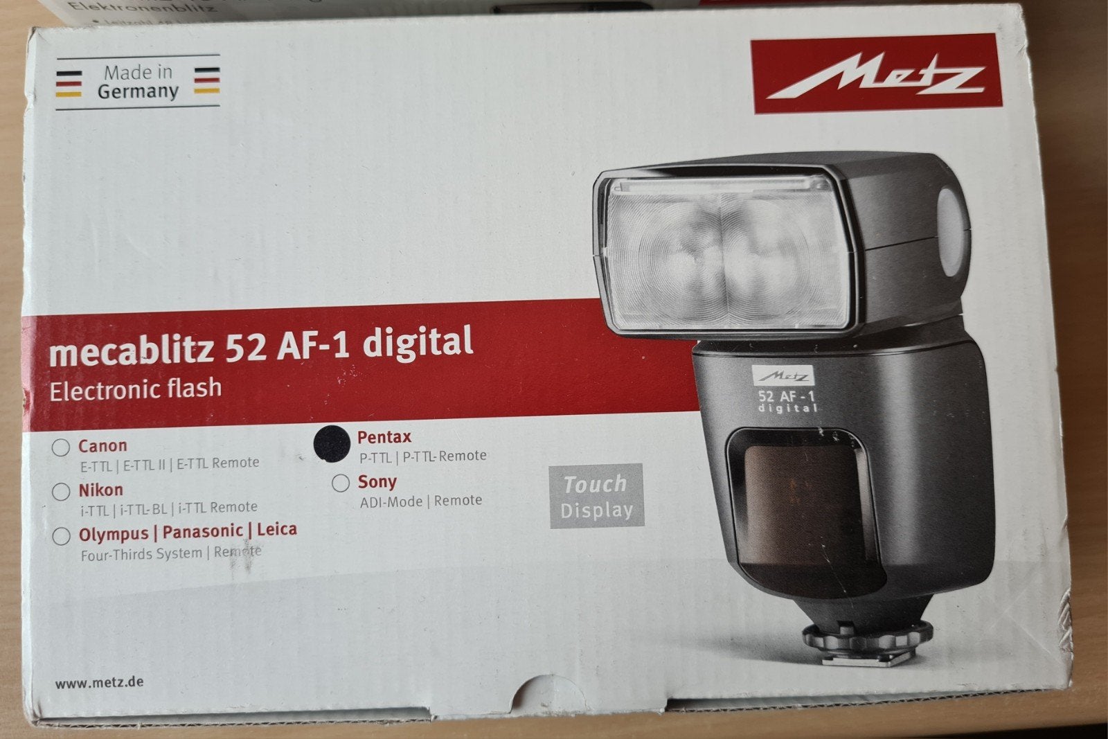 Metz Mecablitz 52 AF-1 Digital Flitser voor Pentax, Pentax, Externe flitser, TTL, Ophalen of Verzenden
