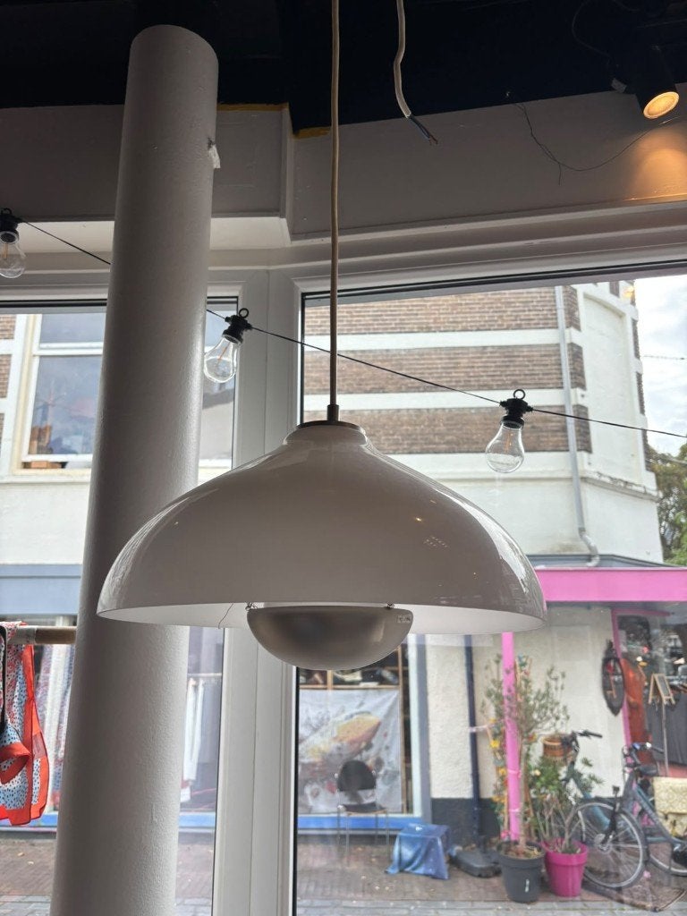 Iconische Flowerpot hanglamp – Wit, Ophalen, Gebruikt, Glas, Vintage - Verner Panton