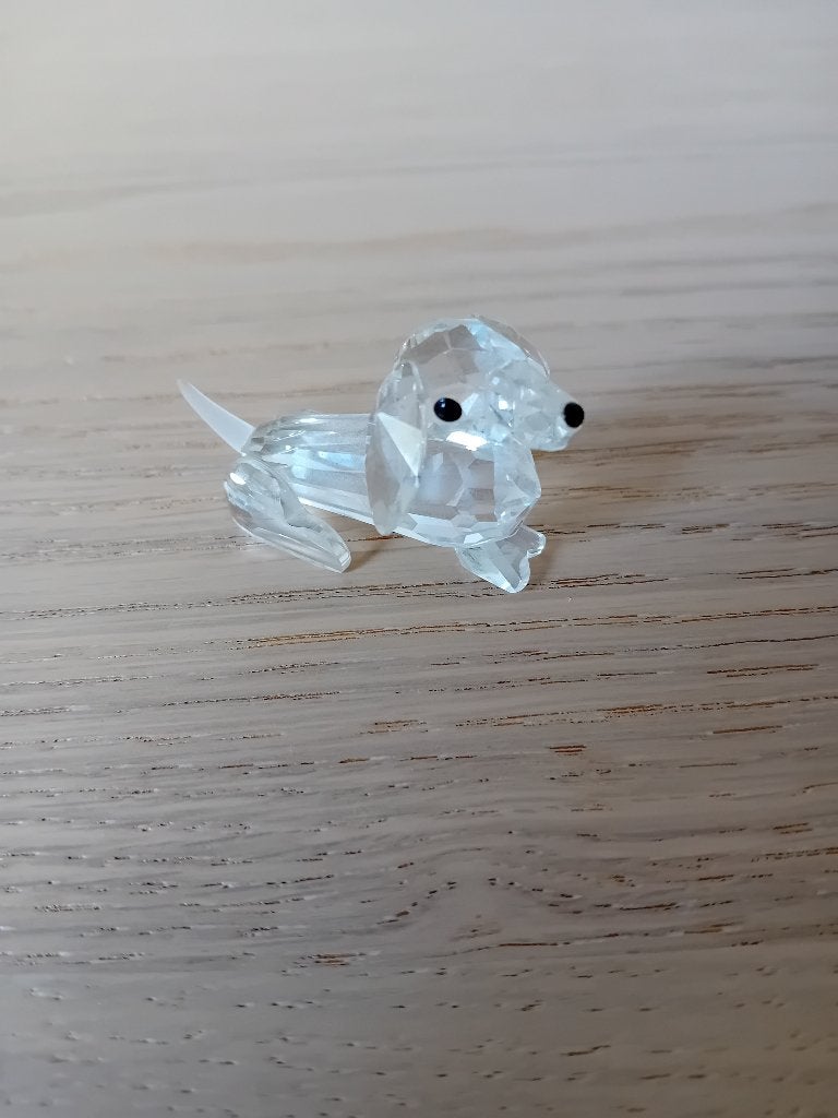 Swarovski Silver Crystal Teckel Hondje - Klein, Ophalen of Verzenden, Zo goed als nieuw, Dier