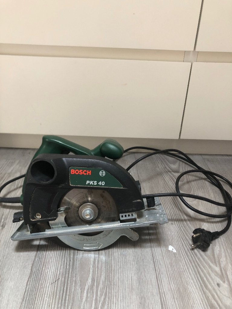 Cirkelzaag Bosch Groen PKS 40 cirkelzaag, Ophalen of Verzenden, 1200 watt of meer, Cirkelzaag, 30 tot 70 mm