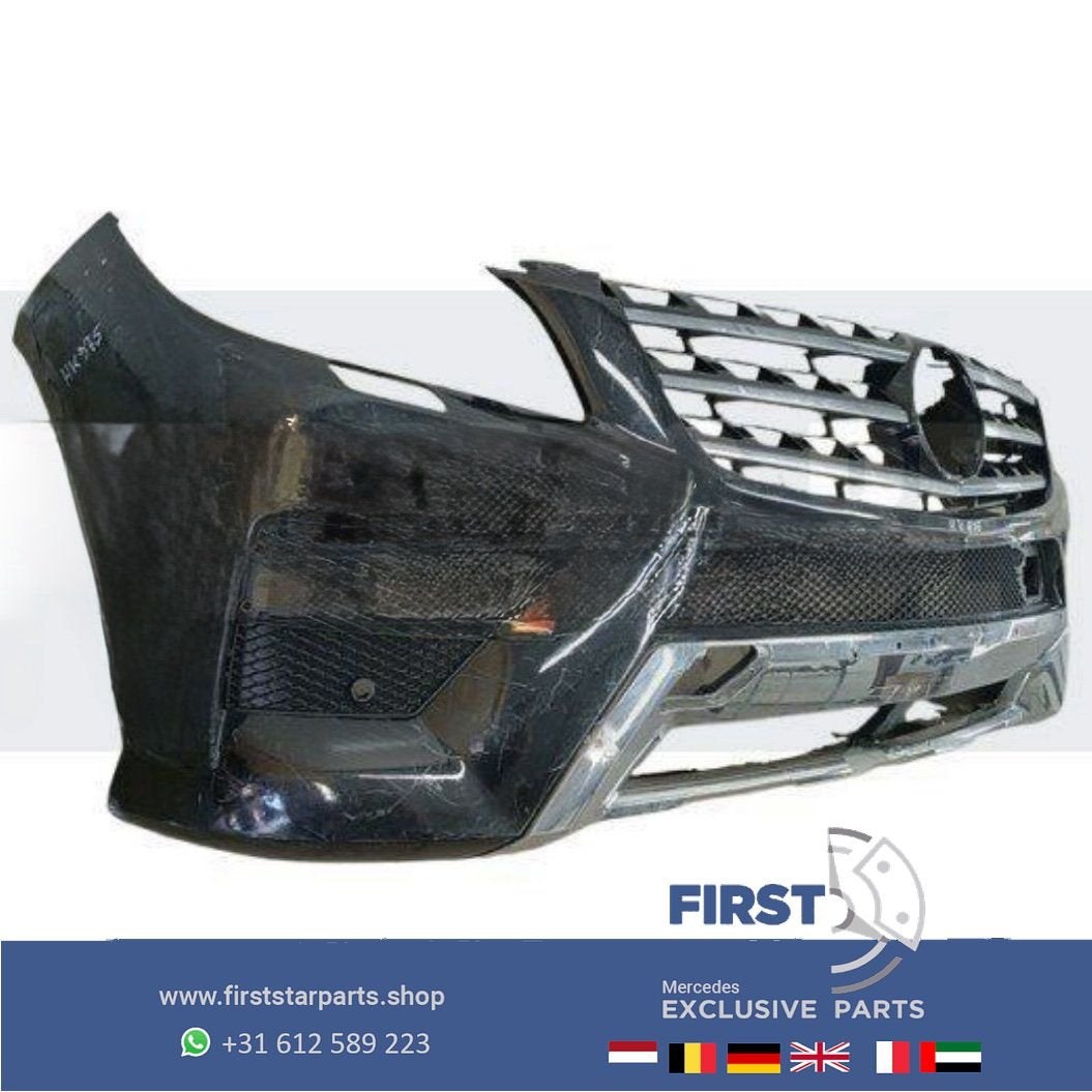 W166 ML AMG Voorbumper Mercedes M KLASSE 2011-2015 BUMPER ZW, Gebruikt, -, Voor, Ophalen of Verzenden