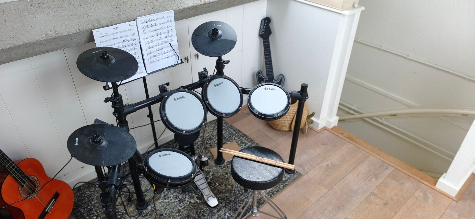 Foto 7 van Complete Donner DED-200 e-drumset – Direct drummen!
