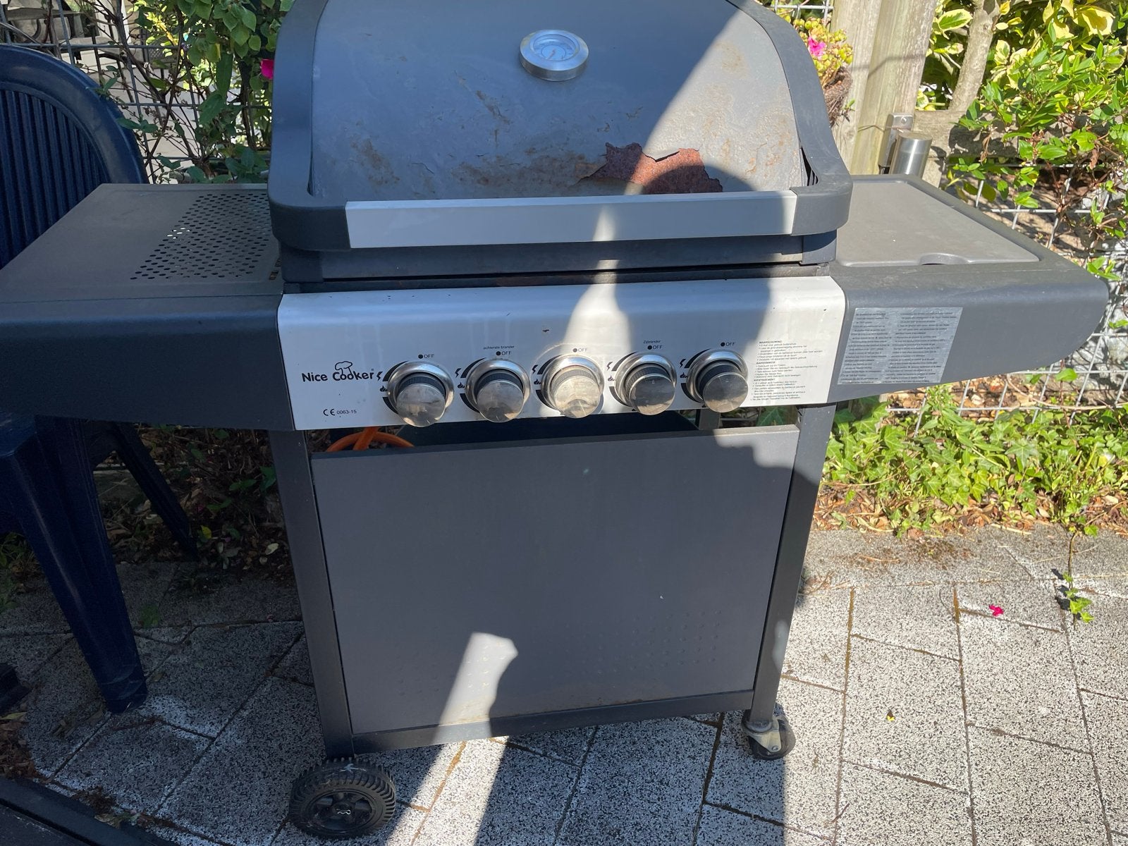 Nice Cooker 3 pits gas barbecue met zijbrander, Ophalen, Gebruikt