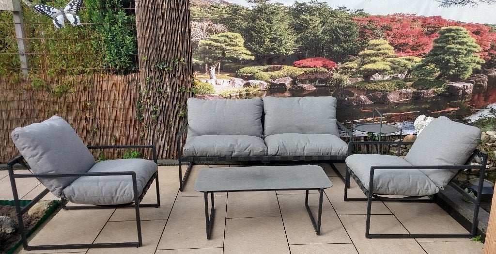tuinmeubel lounge set 4 persoons, volgnr 9, Ophalen, 4 zitplaatsen, Gebruikt, Aluminium