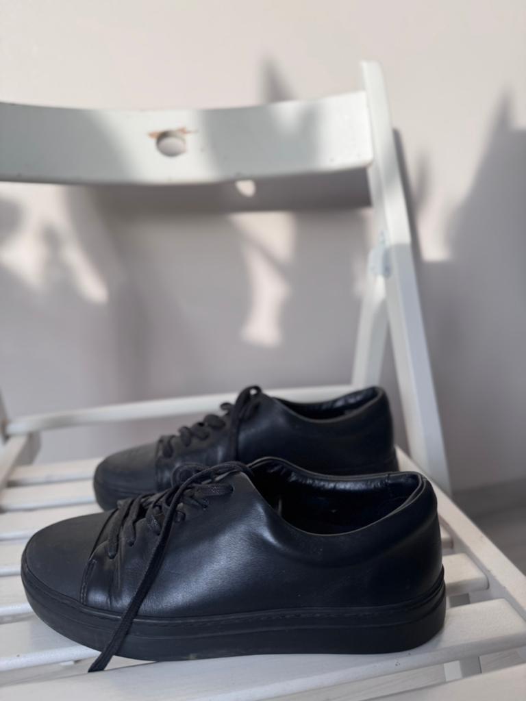Mocassins Cos echt leer maat 36, Zwart, Ophalen of Verzenden, Espadrilles of Moccasins, Gedragen