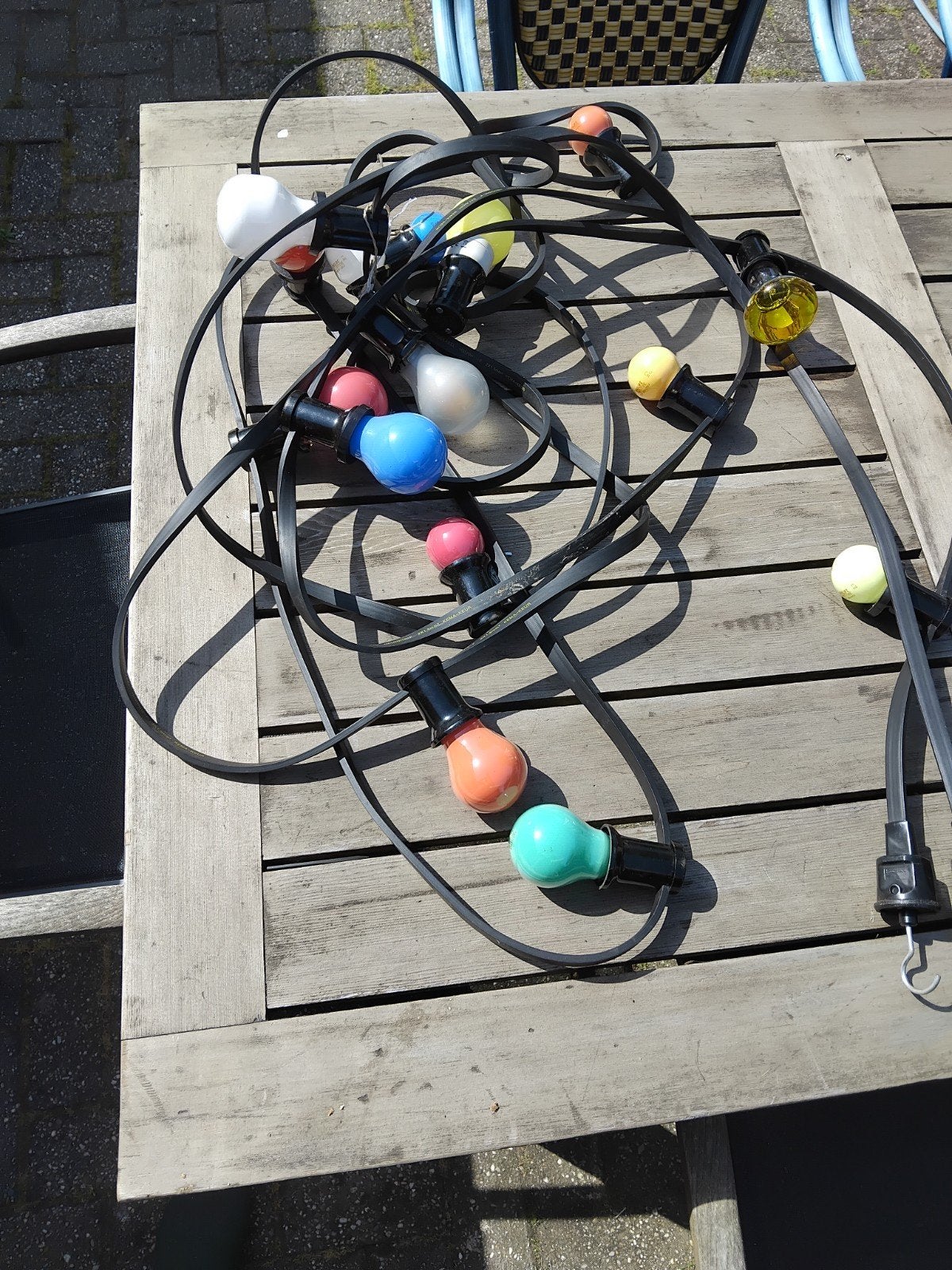 Feestverlichting priksnoer voor tuinfeest - Kleurrijk, Tuin en Terras, Kunststof, Gebruikt, Minder dan 50 watt, Overige typen