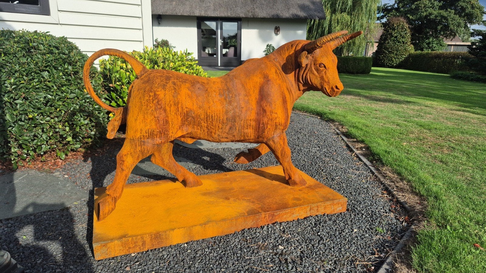 Grote gietijzeren  boerderij dieren Stier, Paard, Hert, Tuin en Terras, Ophalen of Verzenden, Nieuw, Metaal