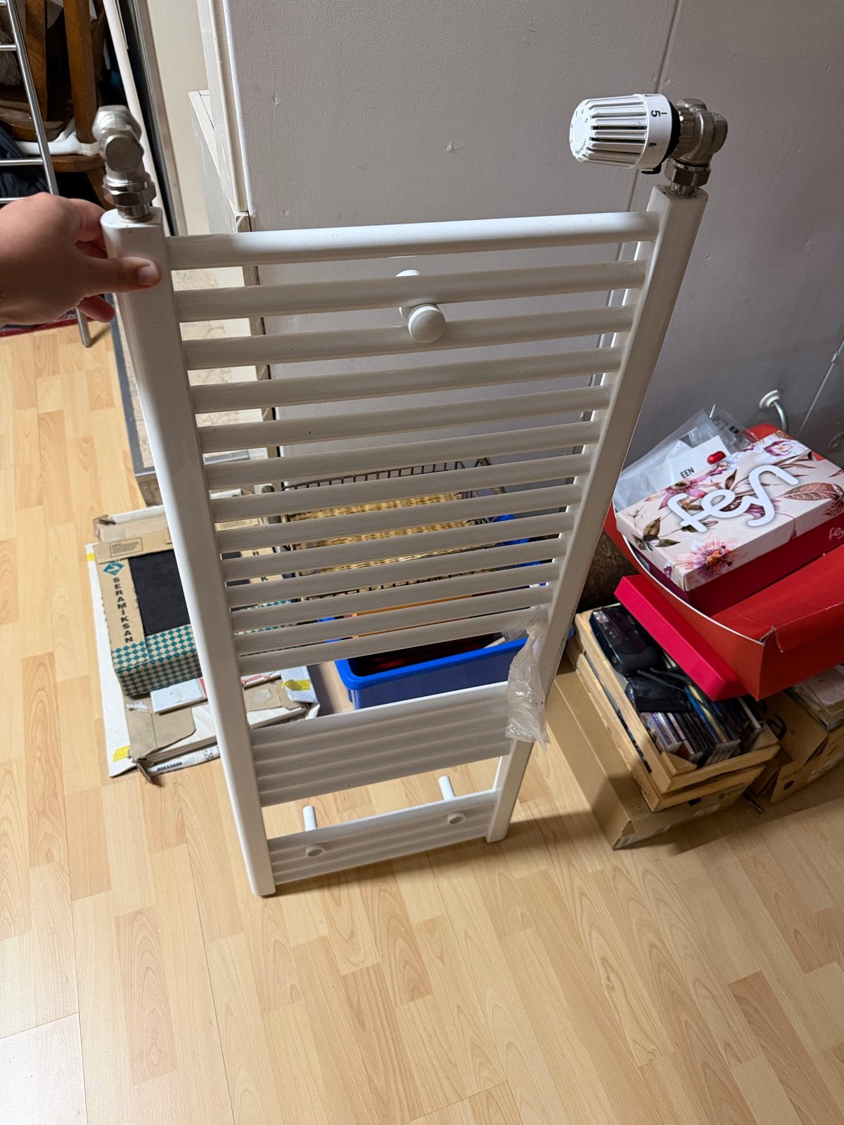 Witte badkamer design radiator met thermostaatknop, Ophalen, Gebruikt, Radiator, Minder dan 60 cm