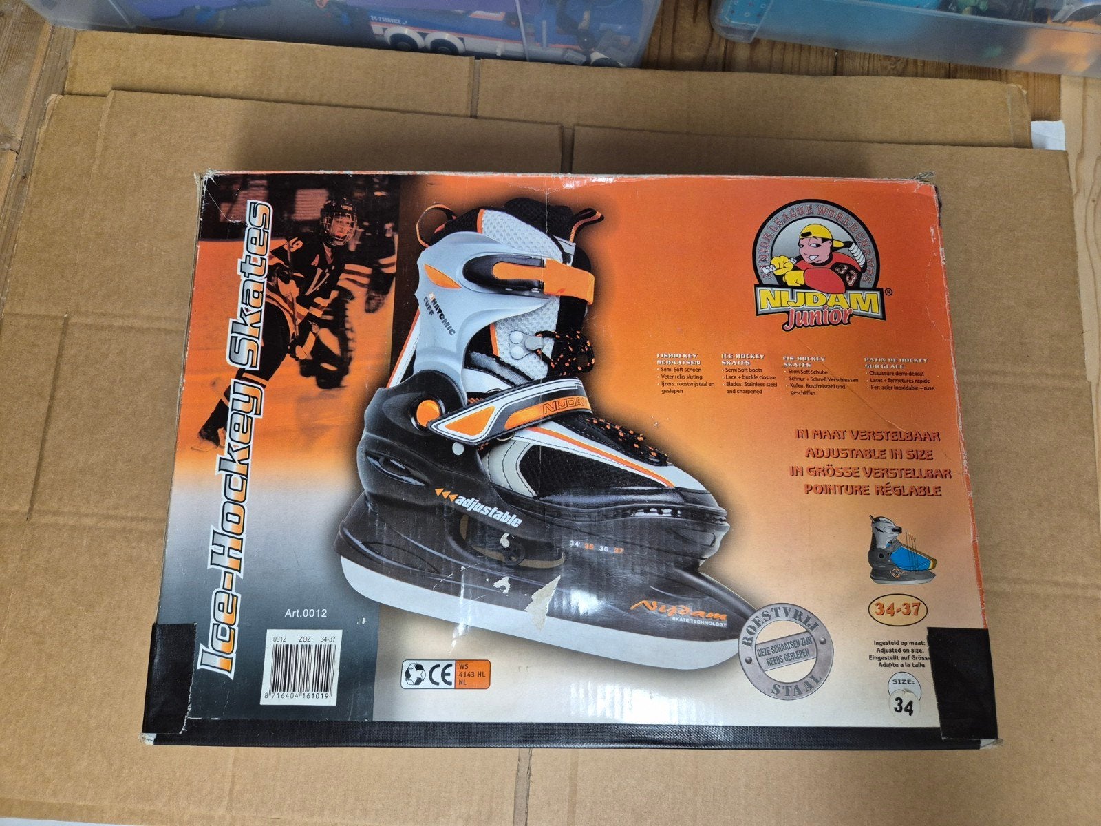 Nijdam Junior Ice-Hockey Skates verstelbaar maat 34-37, Ophalen of Verzenden, IJshockeyschaatsen, Nijdam