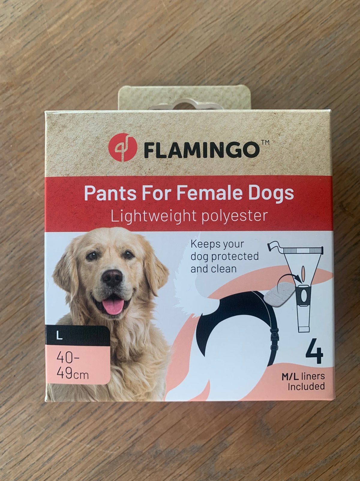 Flamingo loopsheidbroekje maat L 40-49 cm, Dieren en Toebehoren, Honden-accessoires, Ophalen of Verzenden, Nieuw