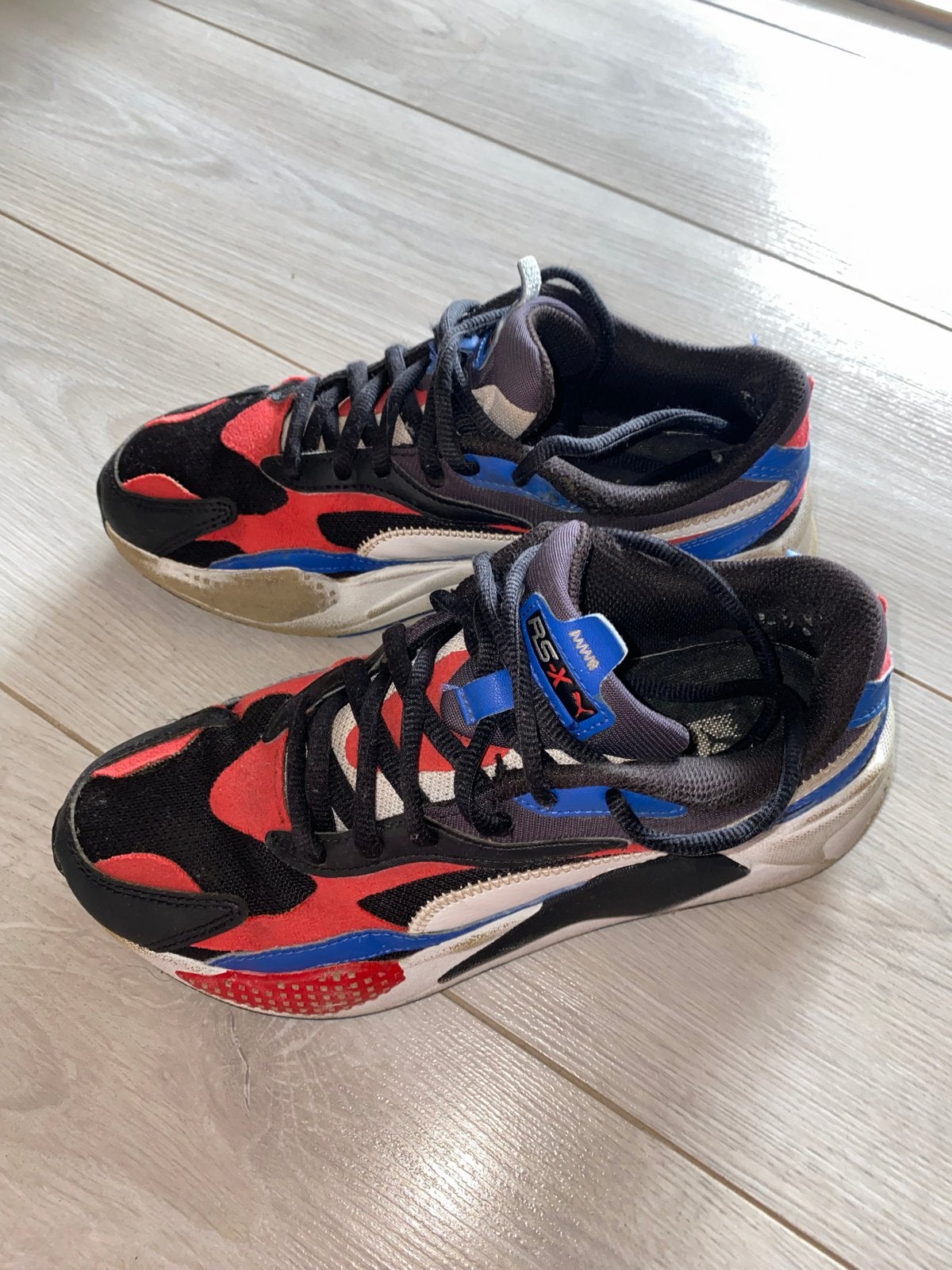 Puma RS-X sneakers maat 39 - Zwart, Rood, Blauw, Ophalen of Verzenden, Gedragen, Zwart, Sneakers of Gympen