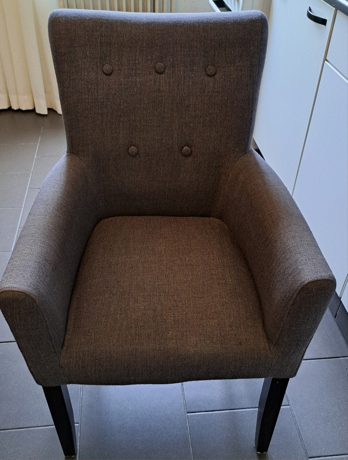 2 x stoelen antraciet, Ophalen, Grijs, Twee