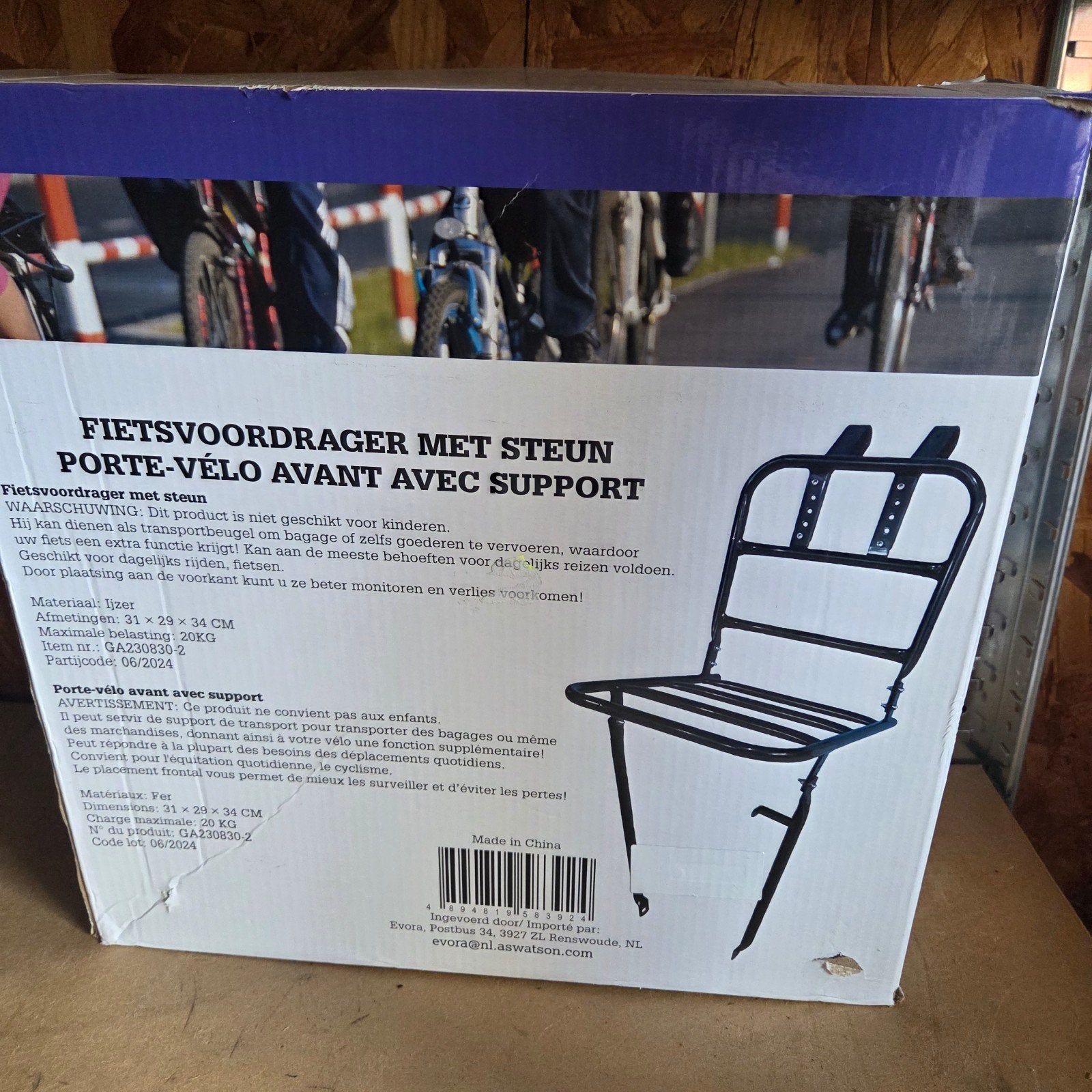 Nieuwe Fietsdrager met Steun - Voorvorkmontage, Ophalen
