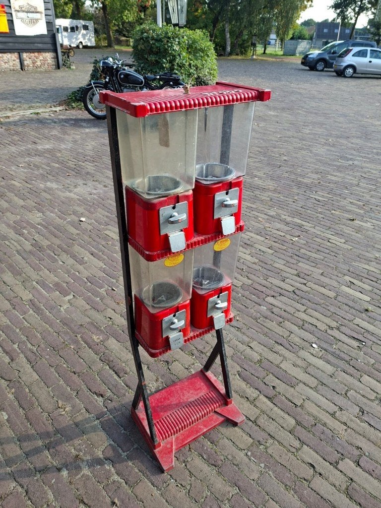 Vintage Brabo snoepautomaat / kauwgomballenautomaat 4-vaks, Ophalen, Overige typen