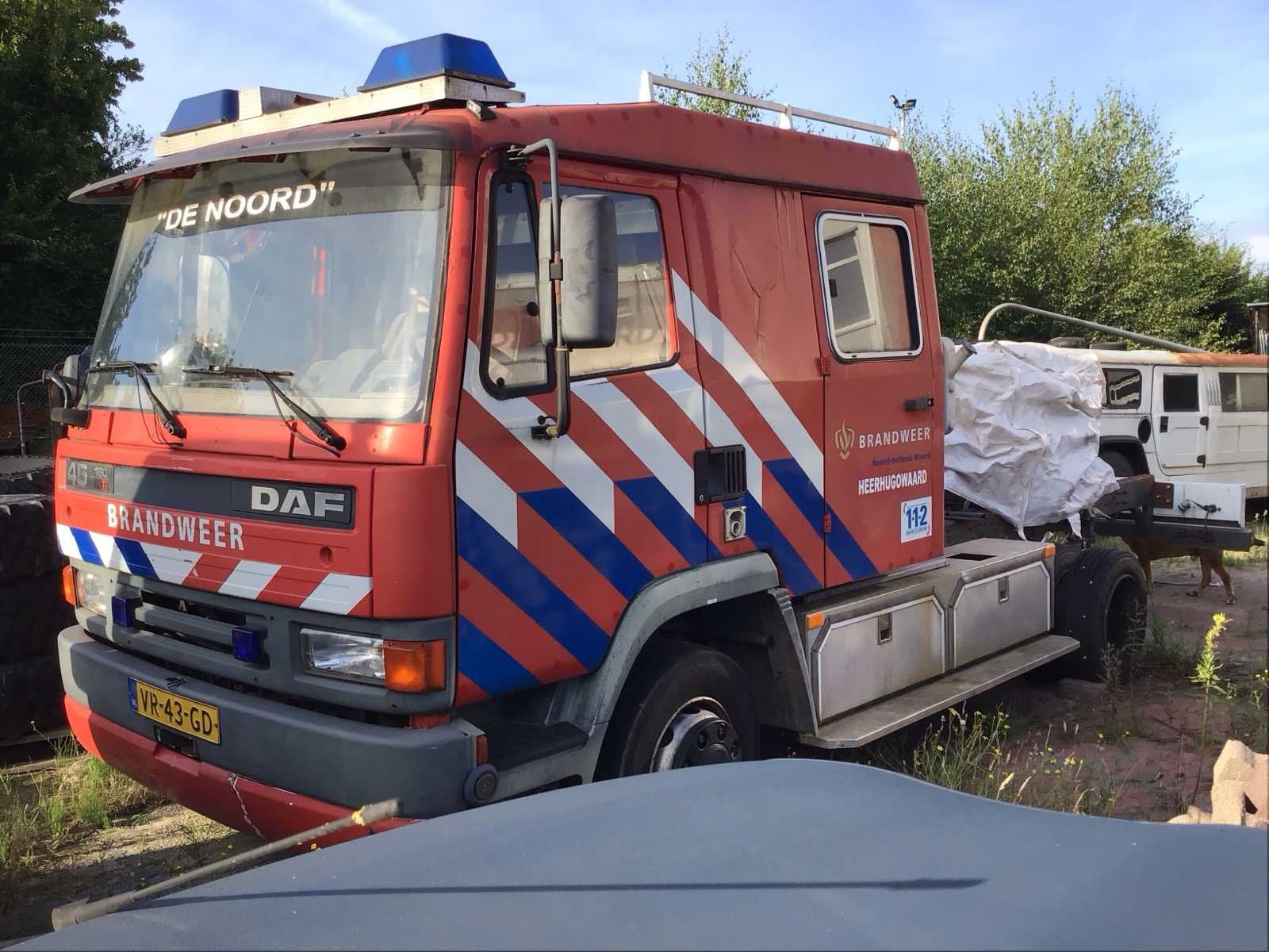 1992 Daf AE45CE Vrachtwagen brandweerauto, Overige brandstoffen, Origineel Nederlands, Bedrijf, DAF