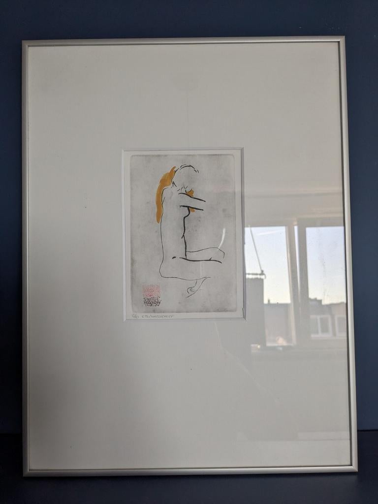 Ets / waterverf van Pieter Hogenbirk (1994), Ophalen