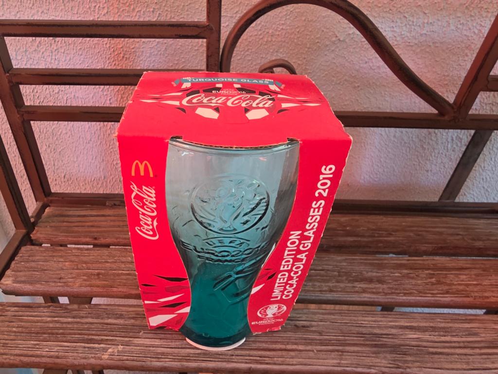 Coca Cola glas Uefa Euro Ek voetbal 2016 Nieuw, Verzamelen, Ophalen, Nieuw, Frisdrankglas