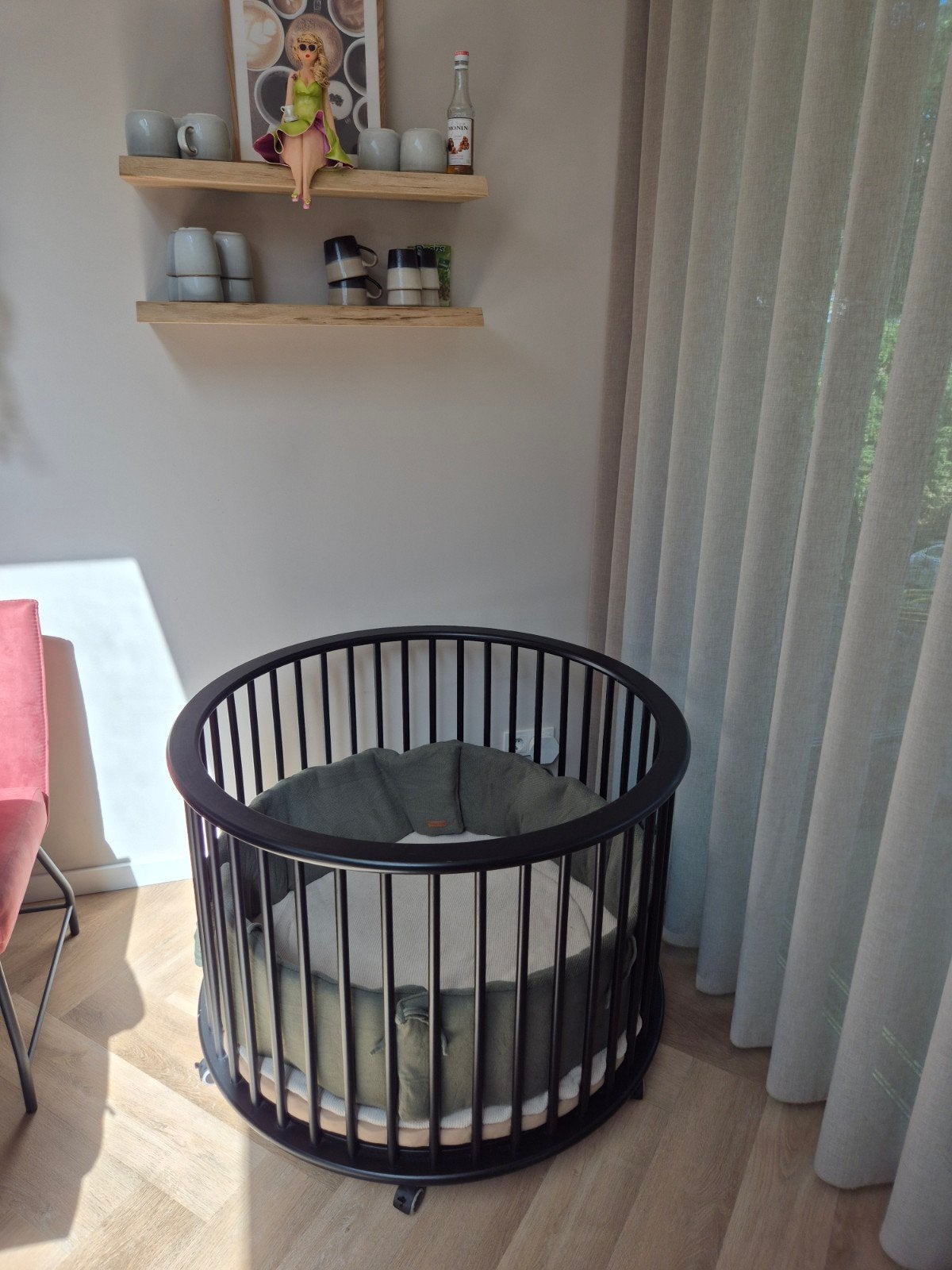 Bopita Box Rond Zwart met Complete Accessoireset, Kinderen en Baby's, Boxen, Ophalen, Zo goed als nieuw, Rond, In hoogte verstelbaar