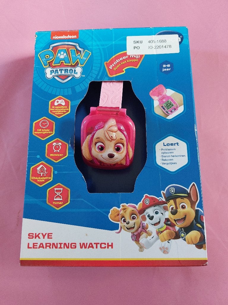 VTech Paw Patrol Horloge - Learning Watch Skye, Ophalen of Verzenden, Zo goed als nieuw, 2 tot 4 jaar