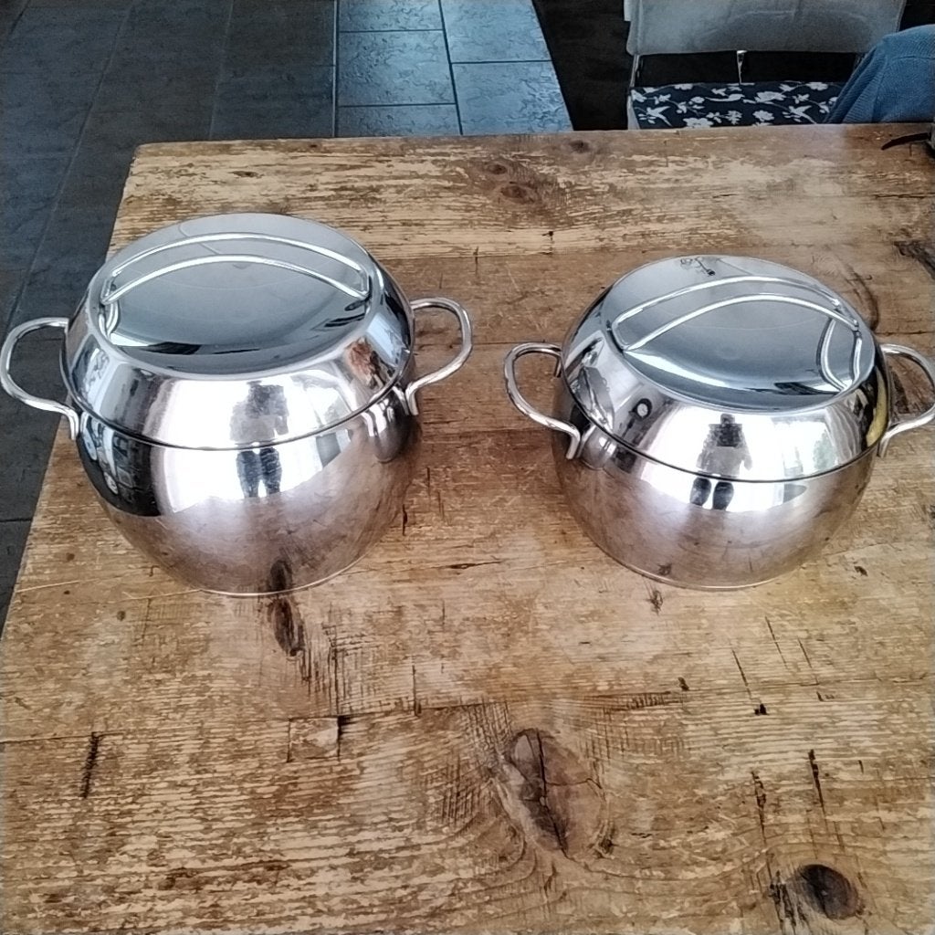 Mooie kookpannen-  merk : Fissler ( Germany ), Geschikt voor inductie, Ophalen of Verzenden, Zo goed als nieuw, Rvs