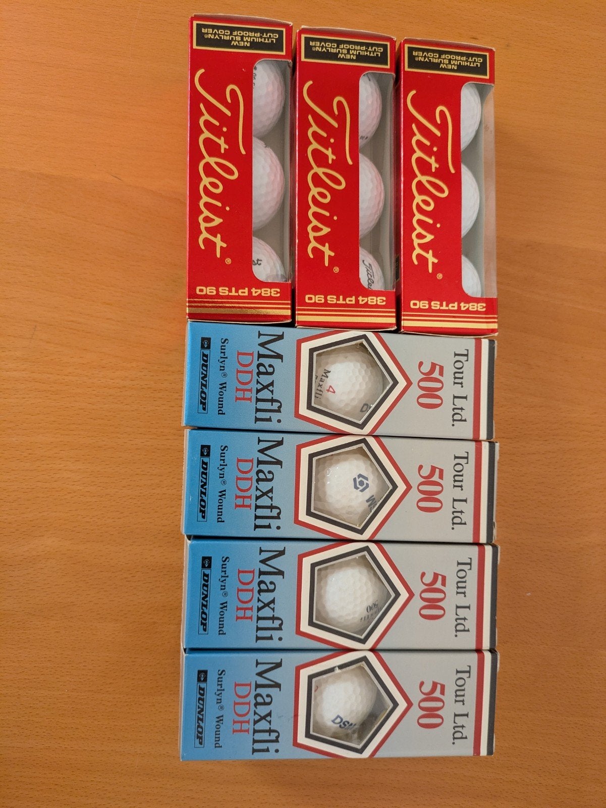 Golfballen (7x3) Titleist & Maxfli in geschenkverpakking, Ophalen of Verzenden, Nieuw, Bal(len), Overige merken