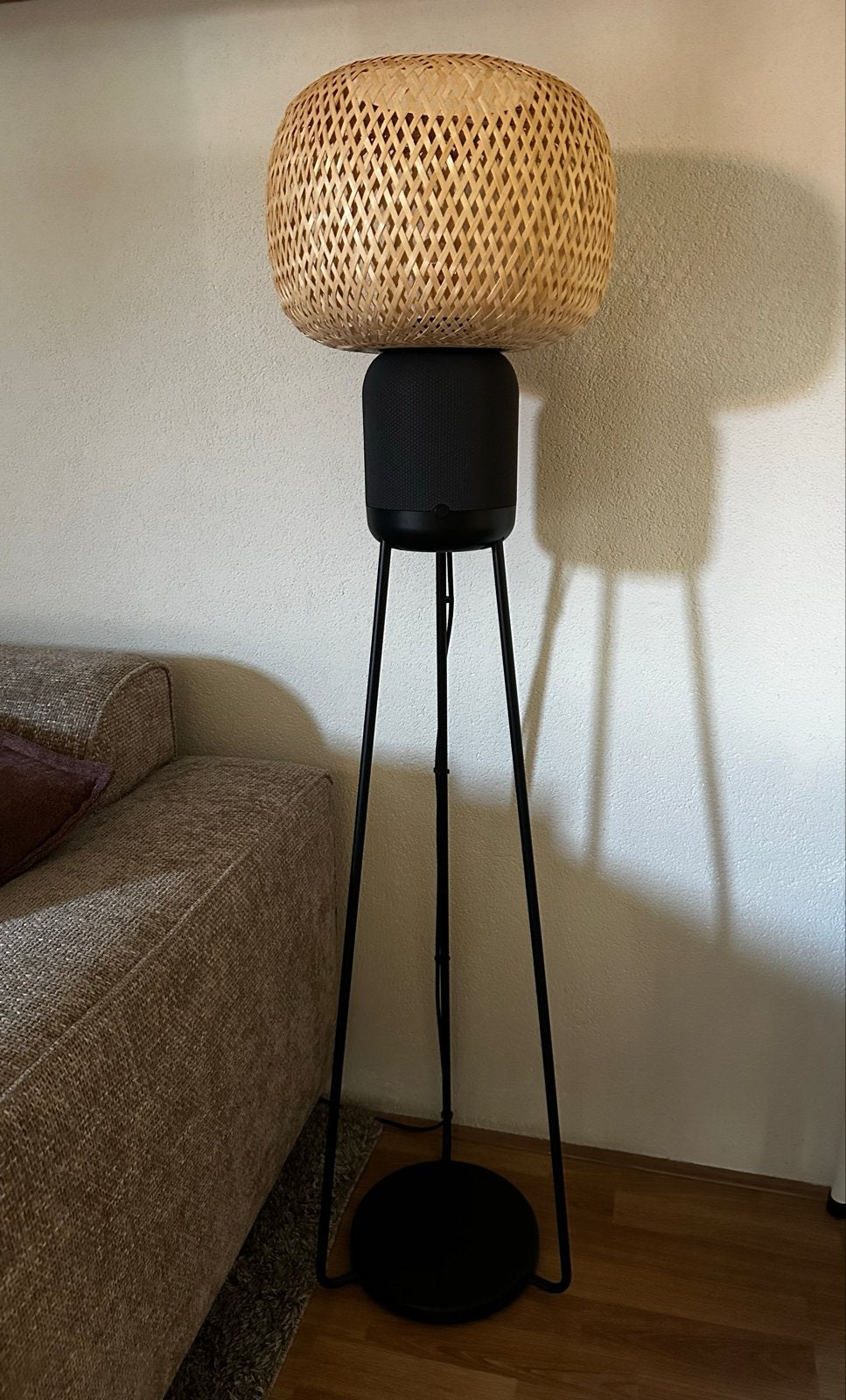 Ikea SYMFONISK sonos speaker vloerlamp, Ophalen, E27 (groot), Zo goed als nieuw, 150 tot 200 cm