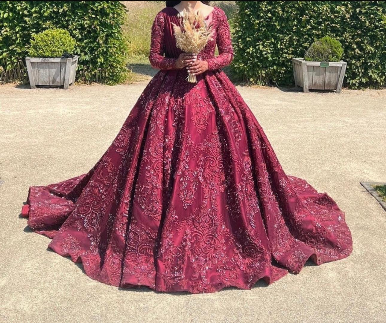 Henna jurk, Ophalen of Verzenden, Gedragen, Rood, Trouwjurk