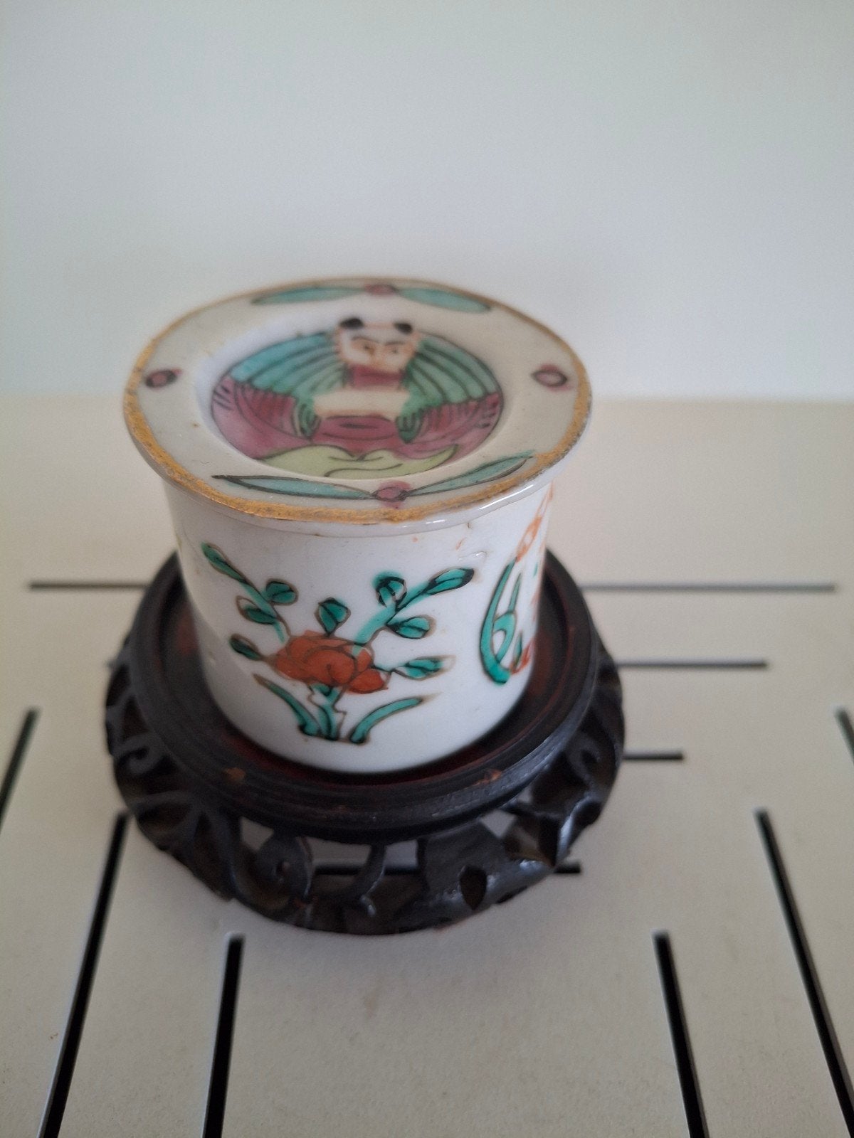 Antieke Chinese Famille Rose Dekselpotje 19e Eeuw, Ophalen of Verzenden