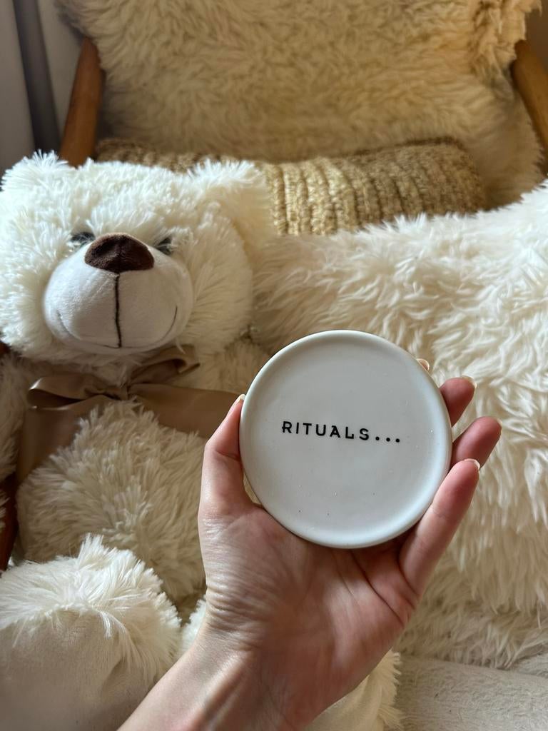 Rituals schaaltje voor thee of zeep - rond wit model, Ophalen of Verzenden, Zo goed als nieuw