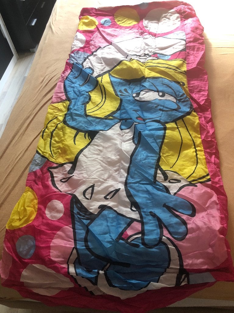 Kinder slaapzak smurfin, Ophalen of Verzenden, Zo goed als nieuw