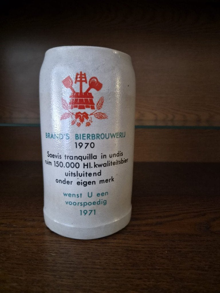 Brand Bier pul 1970, Verzamelen, Biermerken, Ophalen, Zo goed als nieuw, Pul(len), Brand