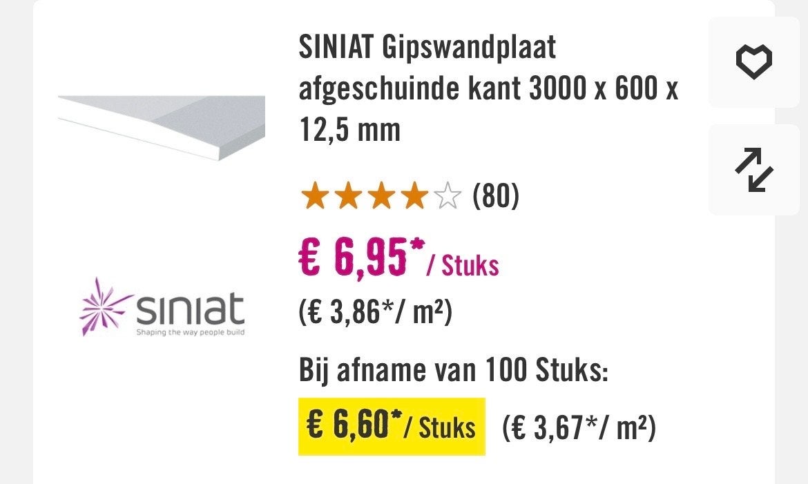 Gipsplaten AK 3000x600, Ophalen of Verzenden, Gebruikt, Overige materialen, Minder dan 20 mm