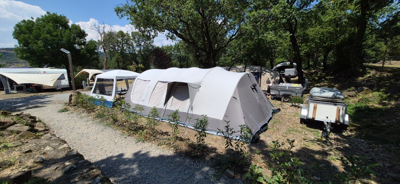 Bardani dreamlodge vario 460 (6p katoenen tent), Caravans en Kamperen, Tenten, Ophalen, Gebruikt, Tot en met 6