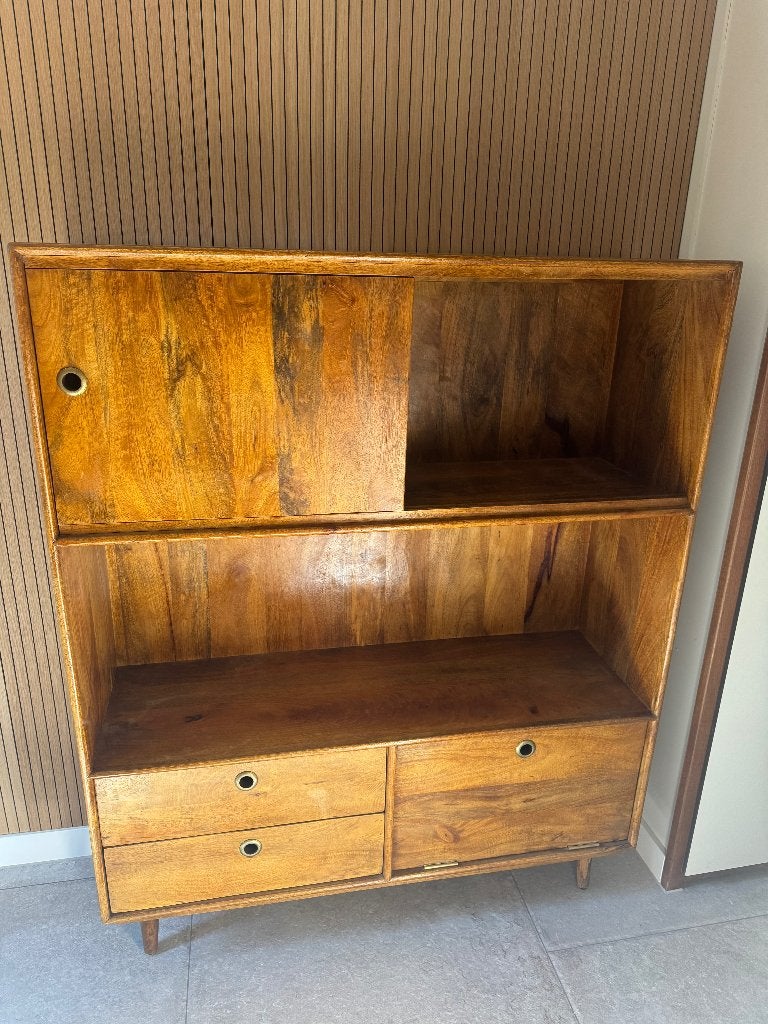 Eleonora Wisconsin mangohouten kast, Ophalen, 100 tot 150 cm, Zo goed als nieuw, Minder dan 150 cm