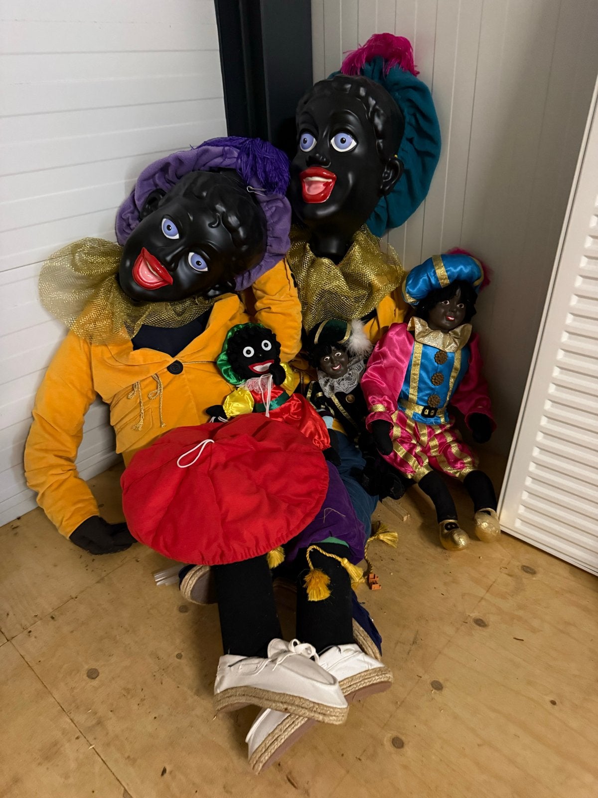 Grote Zwarte Piet poppen set - Diverse maten, Ophalen, Gebruikt, Pop