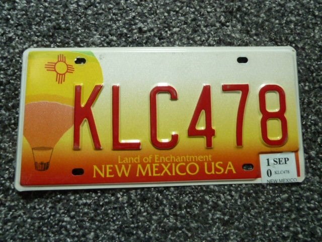 Kentekenplaat licenseplate New Mexico Air Balloon USA, Verzenden, Gebruikt, Auto's