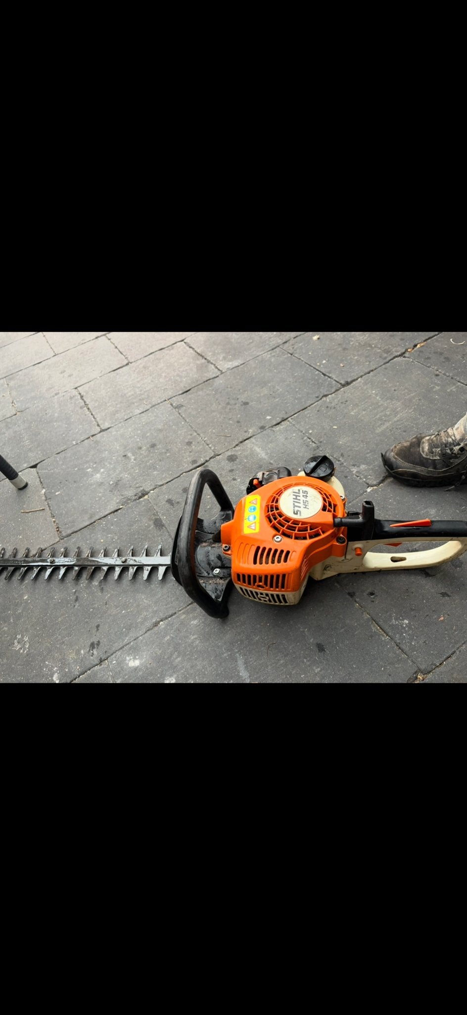 Stihl HS 45 heggenschaar - Start en loopt goed, Ophalen of Verzenden, Gebruikt, Benzine