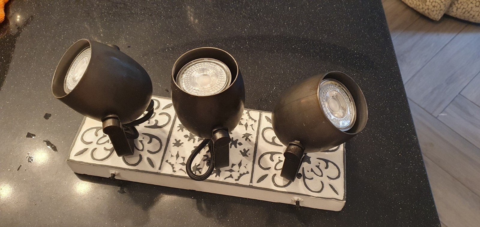 plafondlamp spots, Huis en Inrichting, Lampen | Spots, Geschikt voor plafondmontage, GU10, Ophalen of Verzenden, Zo goed als nieuw