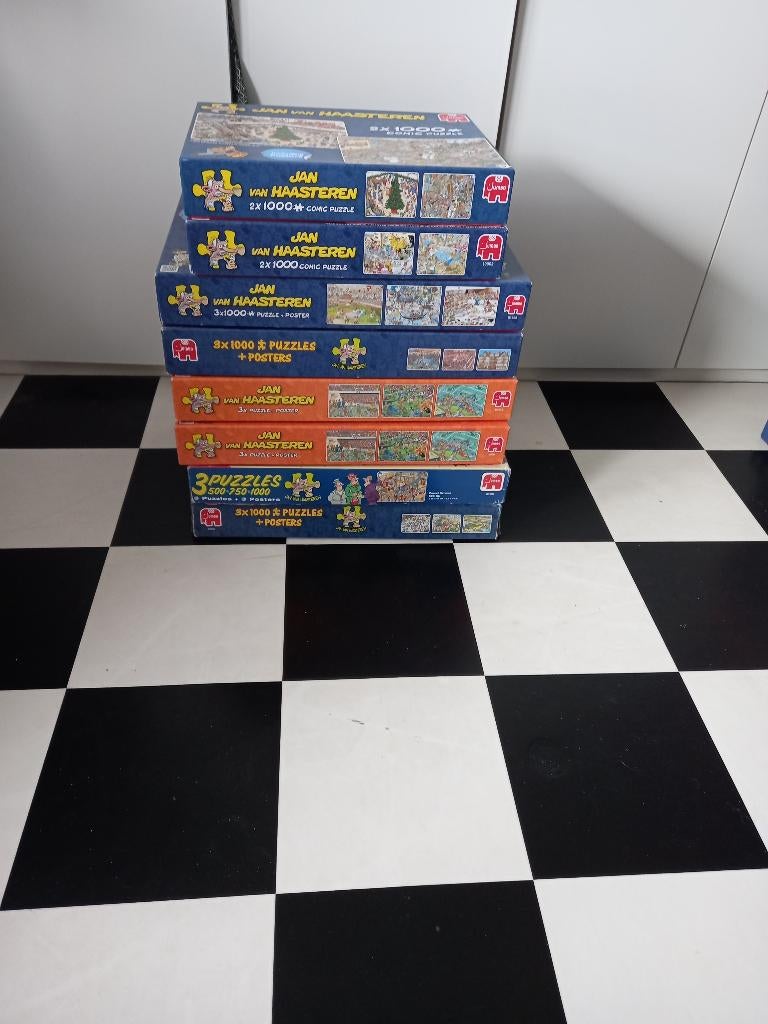 puzzels jan van haasteren, Hobby en Vrije tijd, Denksport en Puzzels, Ophalen, 500 t/m 1500 stukjes, Zo goed als nieuw